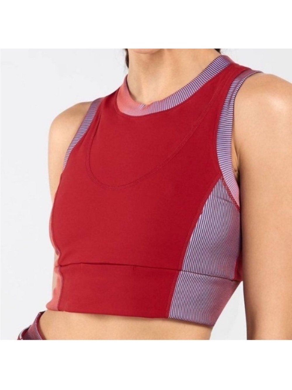 Free People Movement Red Hardio Athletic Sports Bra Crop Tank Top Athleisure Gym